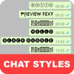 chat styles android application logo